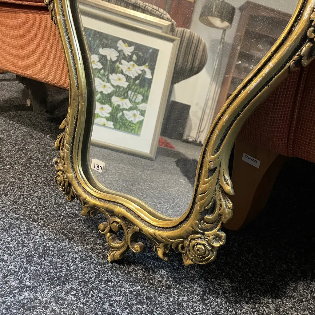 Vintage Gilt Framed Mirror 70 x 46cm Image 1++