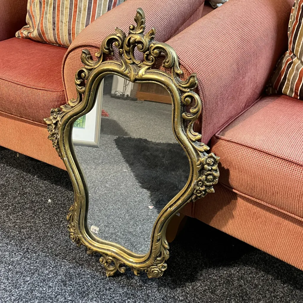 Vintage Gilt Framed Mirror 70 x 46cm Image 1++