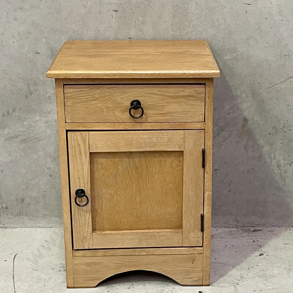 Wooden Bedside Cabinet. Single Door Single Drawer. H64 W43 D37cm Image 1++