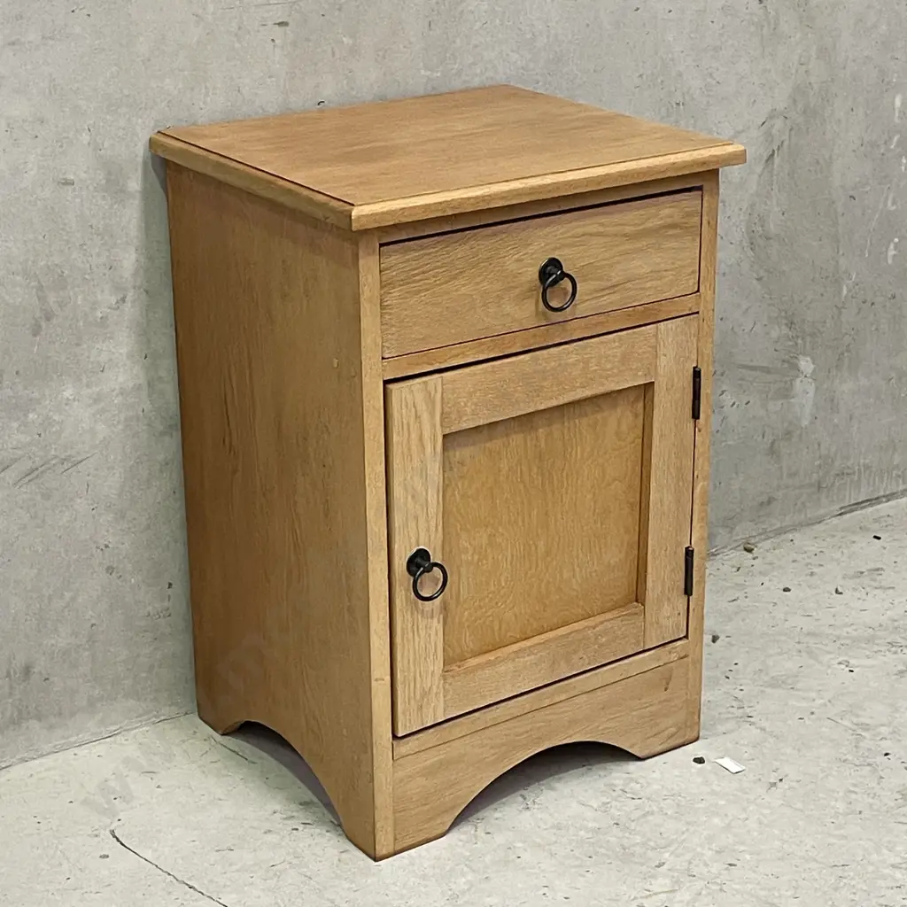 Wooden Bedside Cabinet. Single Door Single Drawer. H64 W43 D37cm Image 1++
