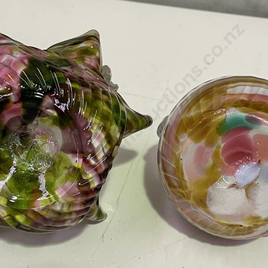 Victorian Art Glass Baskets x 2 Image 1++