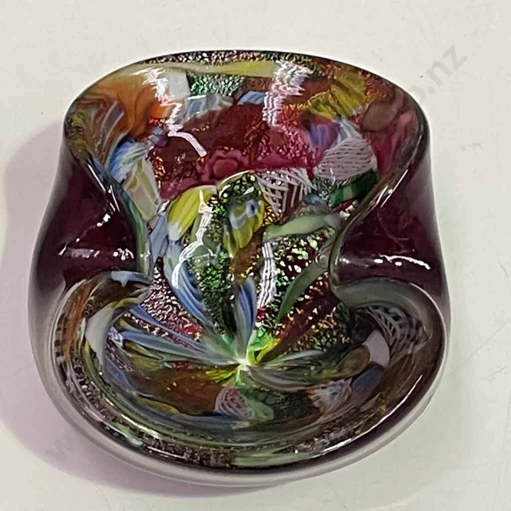 Vintage 1950's Murano Glass Ashtray. Giulio Radi Tutti-frutti colours Image 1++