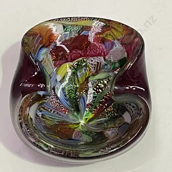 Vintage 1950's Murano Glass Ashtray. Giulio Radi Tutti-frutti colours