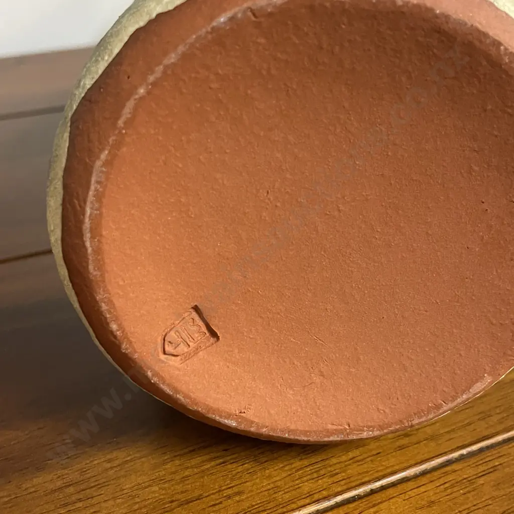 Painted terracotta Bottle figurine. marked as shown Image 1++