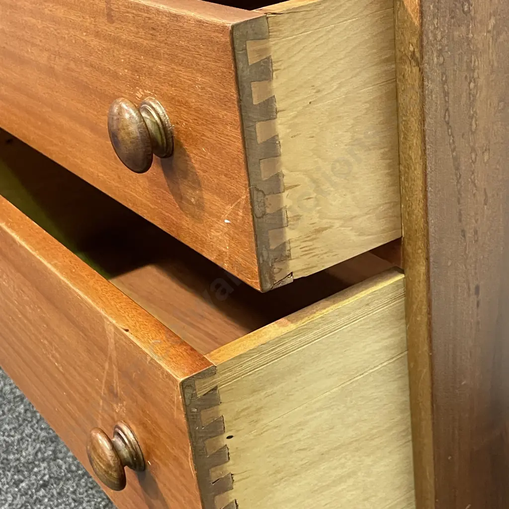 Vintage Solid Wood 3 drawer chest, H72 W61 D47cm Image 1++