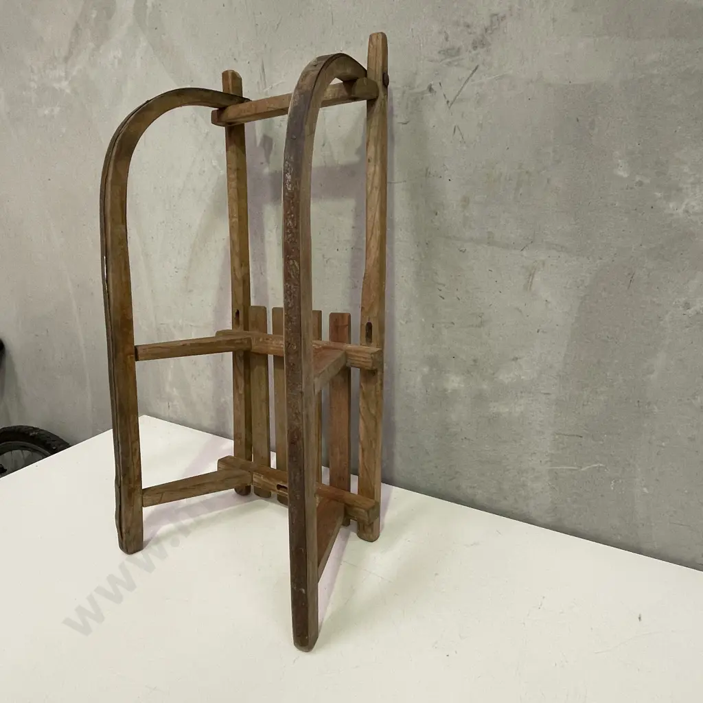 Antique European Bentwood Sled, Circa 1950s, L69cm Image 1++