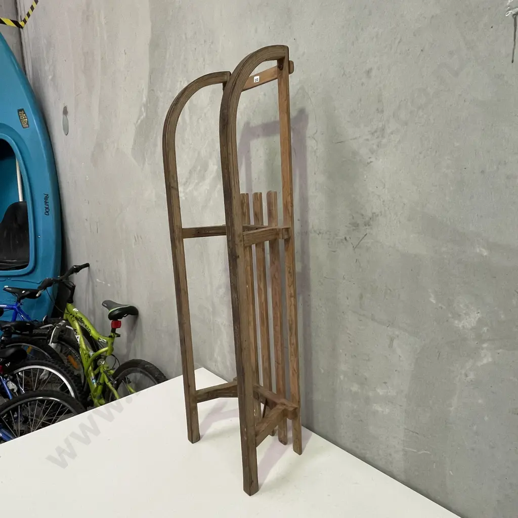 Antique European Bentwood Sled, Circa 1950s, L112cm Image 1++