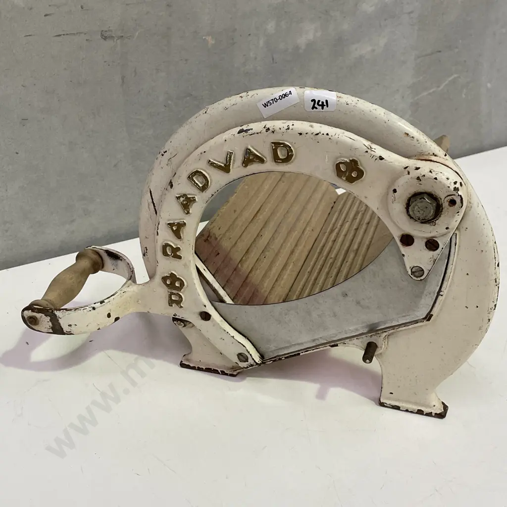 Vintage Cream painted Danish RAADVAD No 294 Bread Slicer, H25 W34 D25cm Image 1++