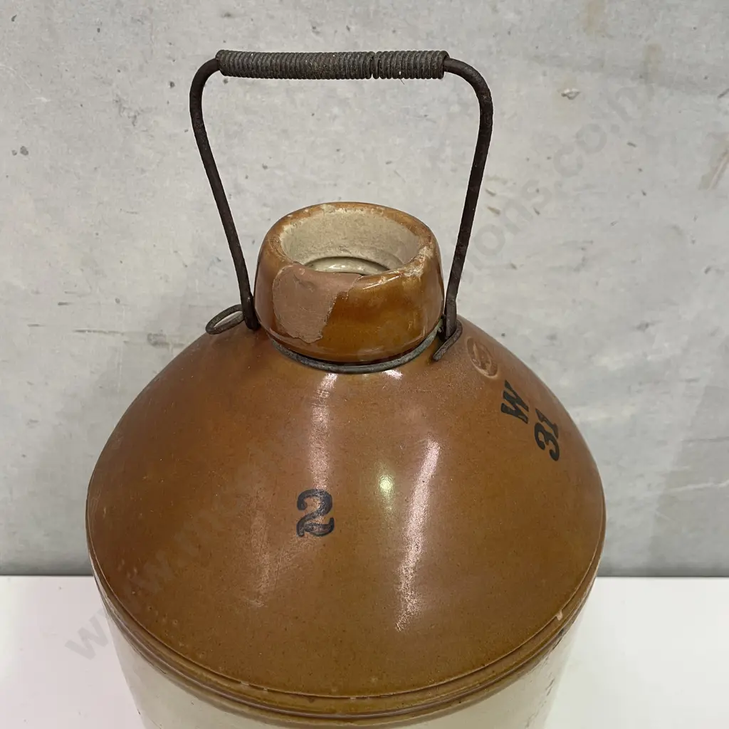 Vintage C. L. Innes and Co Stoneware bottle with Tap H46cm Image 1++