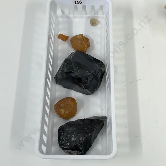 Collection of Obsidian and Kauri Gum