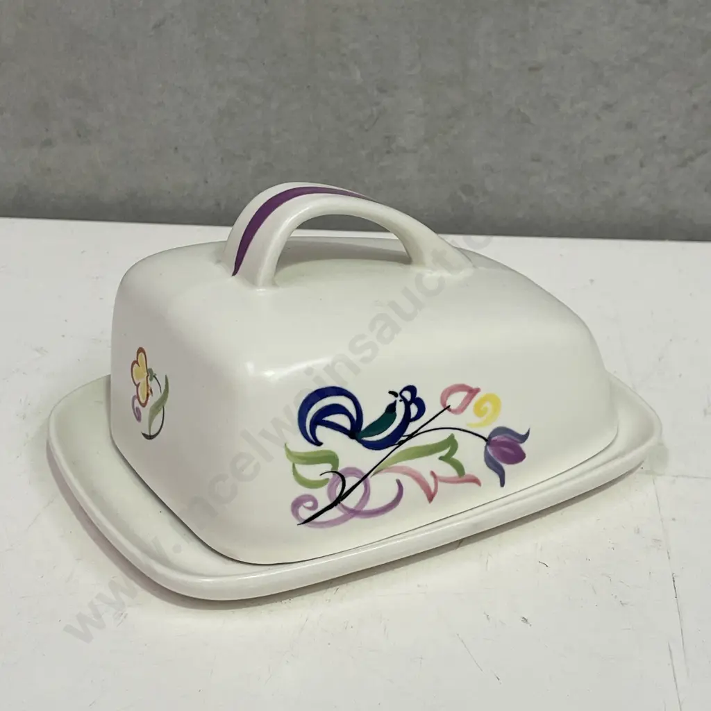 Poole Handpainted Cheese/Butter Keep Image 1++