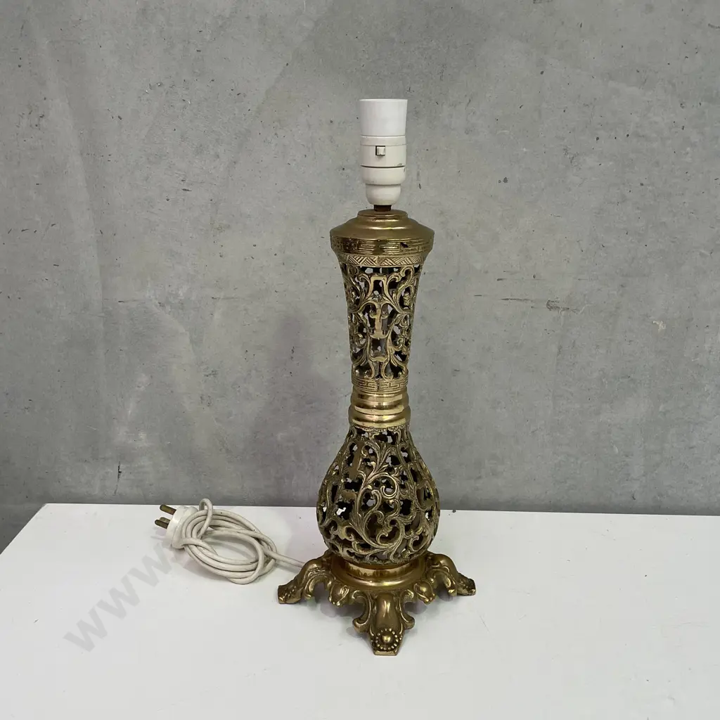 Ornate Solid Brass Table Lamp base, H45cm Image 1++