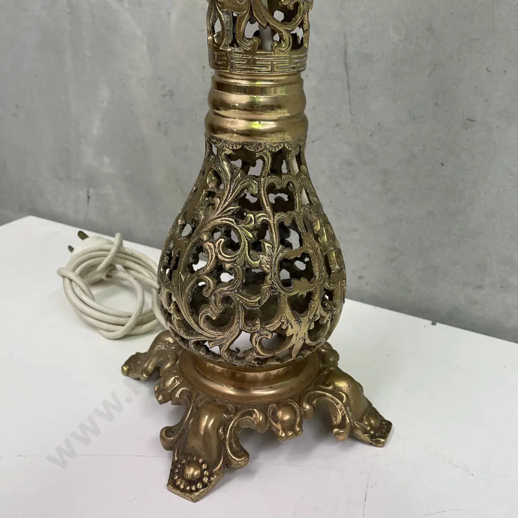 Ornate Solid Brass Table Lamp base, H45cm Image 1++