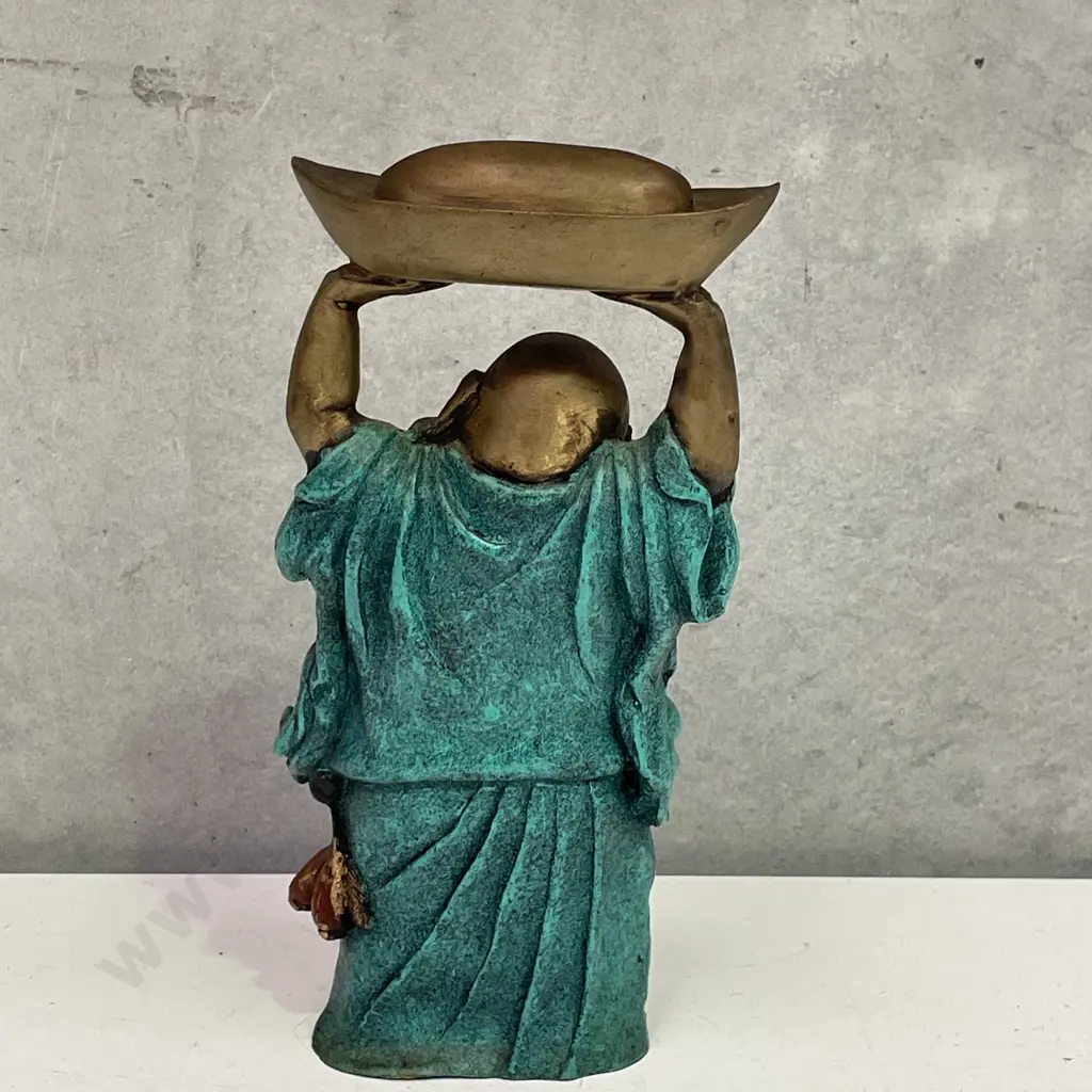 Vintage Brass Standing Buddha H23cm Image 1++