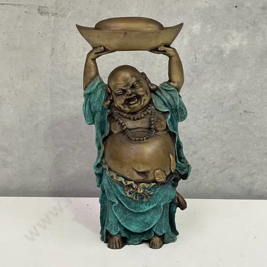 Vintage Brass Standing Buddha H23cm