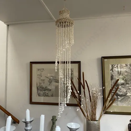 Vintage Ceiling Hung Shell Chandelier L115cm