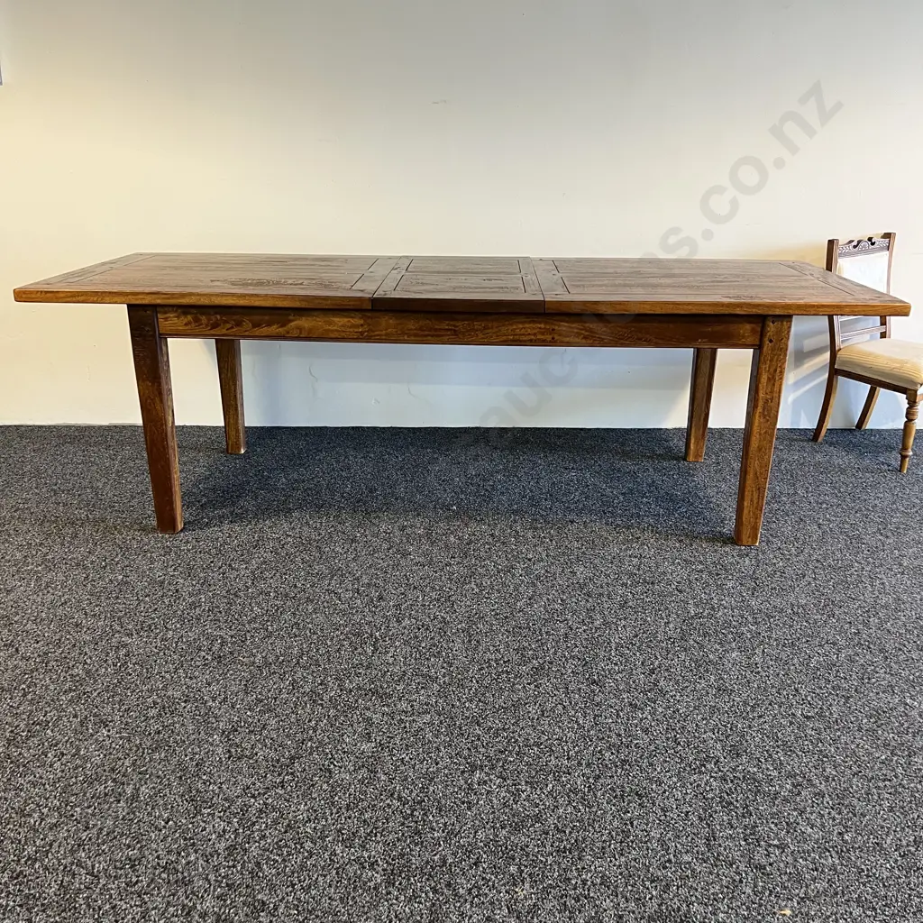 Solid Wood Rustic Farm Style 8-10 Seater extendable Dining Table. Image 1++