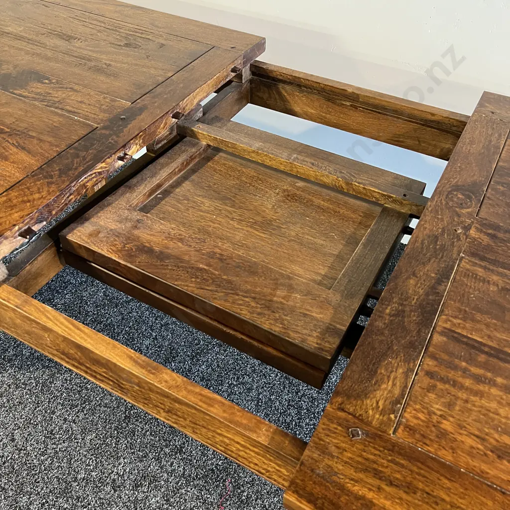 Solid Wood Rustic Farm Style 8-10 Seater extendable Dining Table. Image 1++