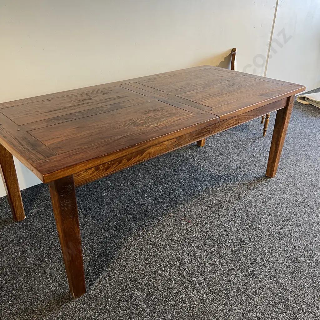 Solid Wood Rustic Farm Style 8-10 Seater extendable Dining Table. Image 1++