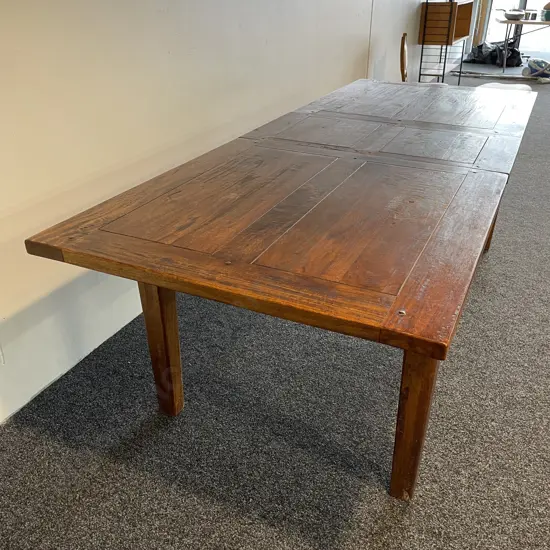 Solid Wood Rustic Farm Style 8-10 Seater extendable Dining Table.