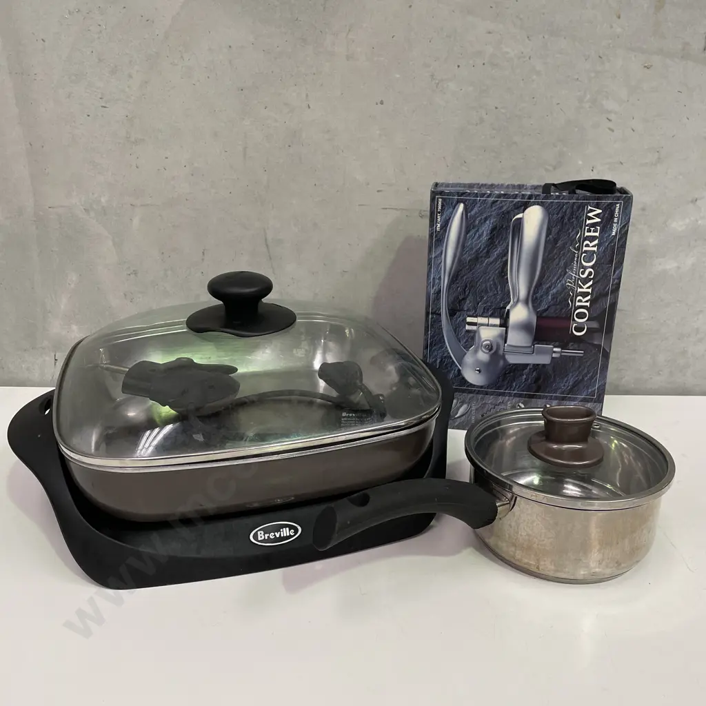Breville Electric Frypan, Boxed Bottle Opener and Pot Image 1++
