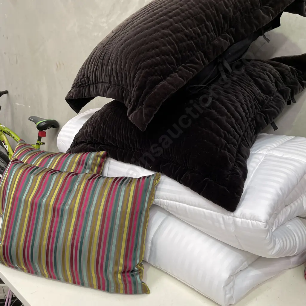 Two Duvet Inners with 2x European Pillows and Cushions Image 1++