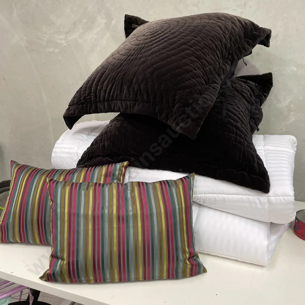 Two Duvet Inners with 2x European Pillows and Cushions Image 1++