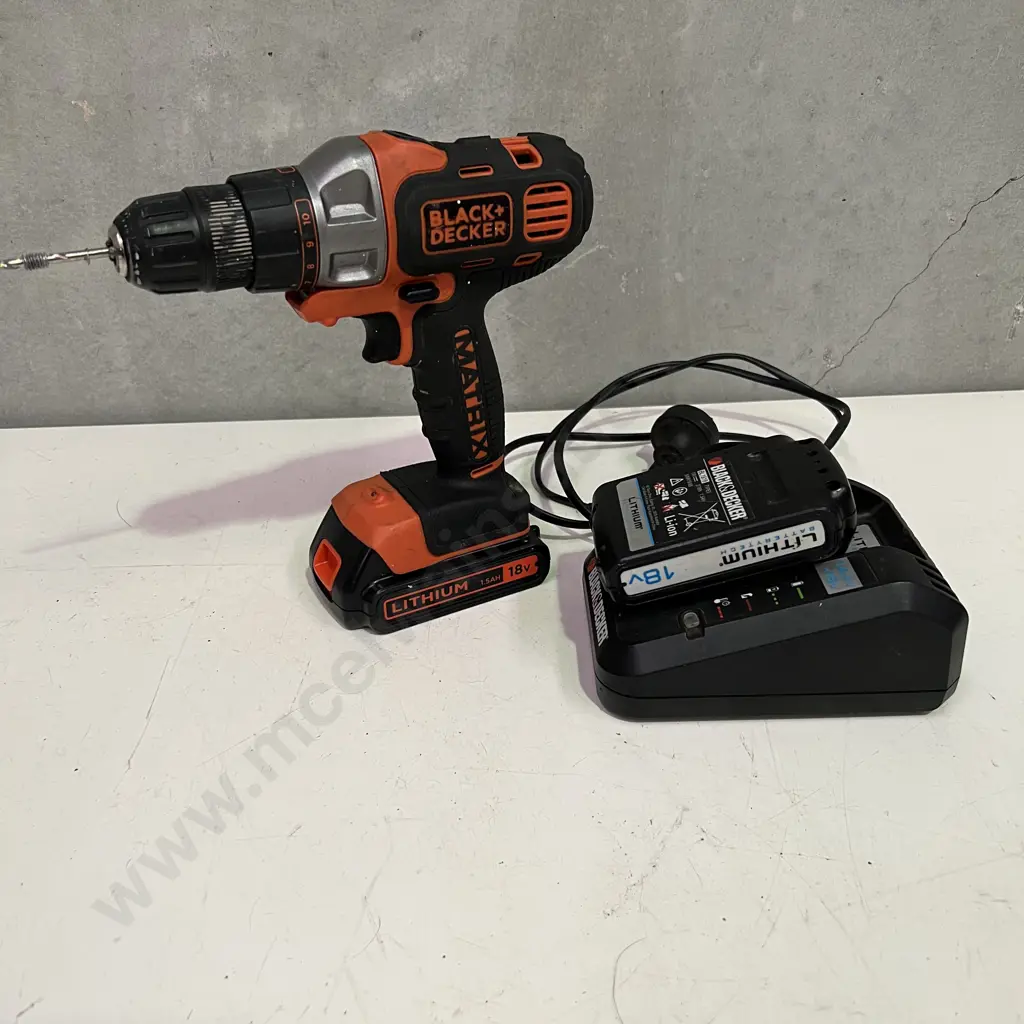 Black and Decker MT218-XE Drill Driver with 2 Batteries and Charger Image 1++