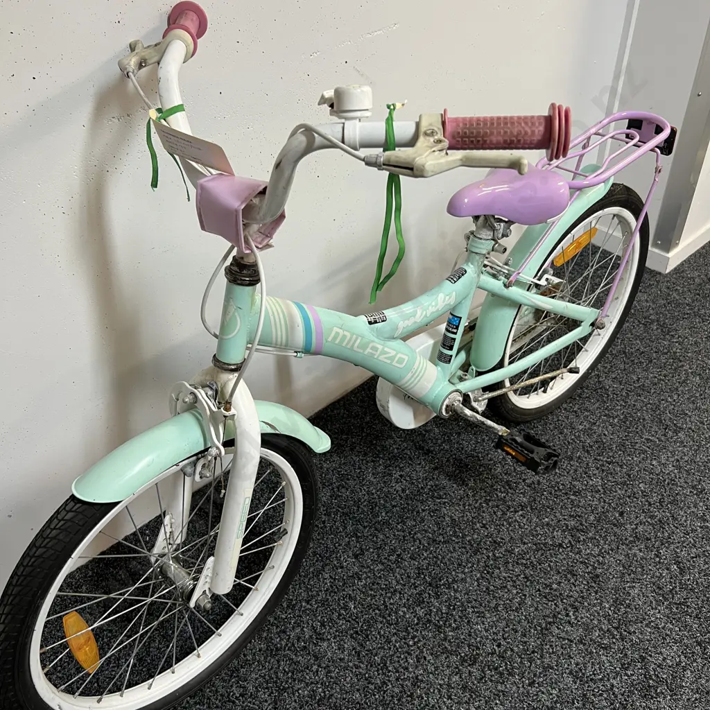 Milazo Good Vibes Pink and Light Blue Childs Bike Image 1++