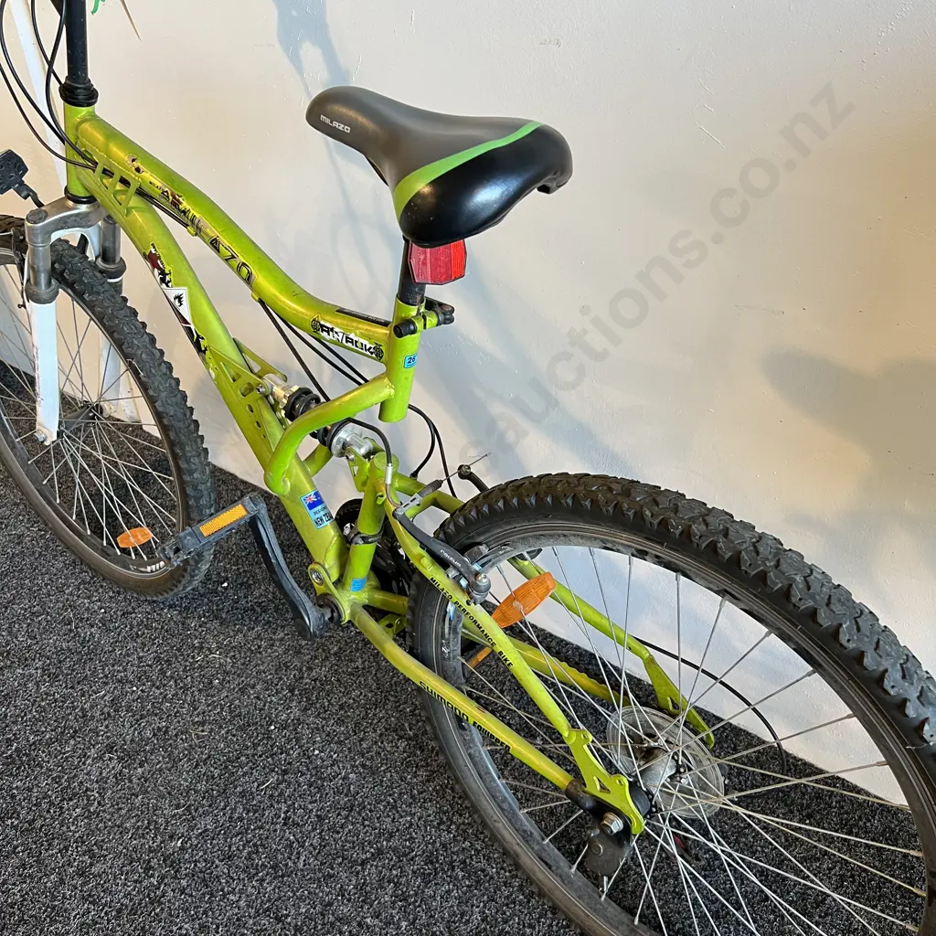 Milazo Dual Suspension Shimano Equipped Green Mountain Bike Image 1++