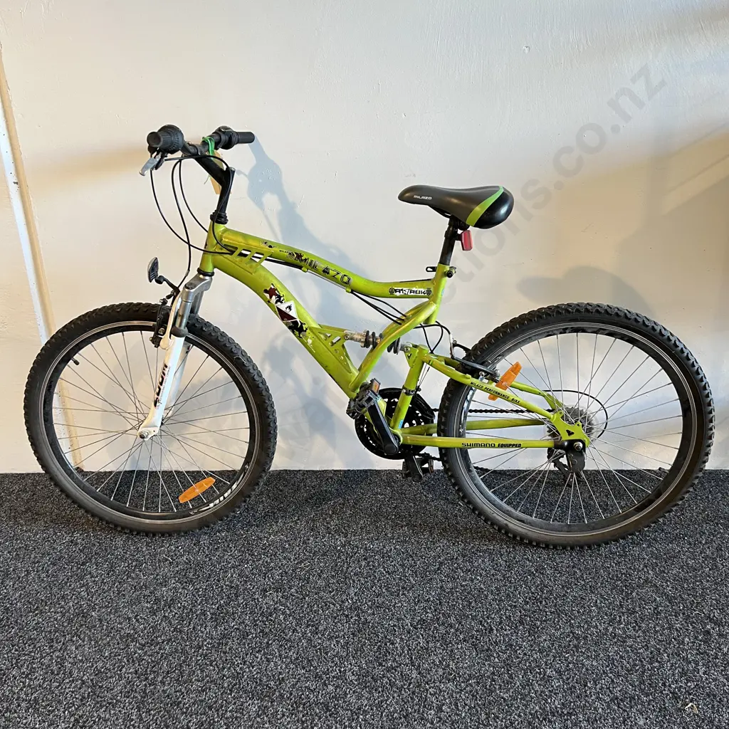 Milazo Dual Suspension Shimano Equipped Green Mountain Bike Image 1++