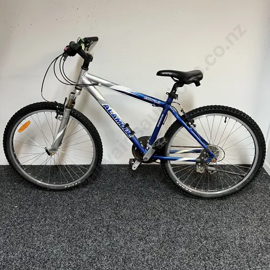 Silver/Blue Alamode MTN 1.0 Mountain Bike. 6061 Extra Light Aluminium Alloy Tubing