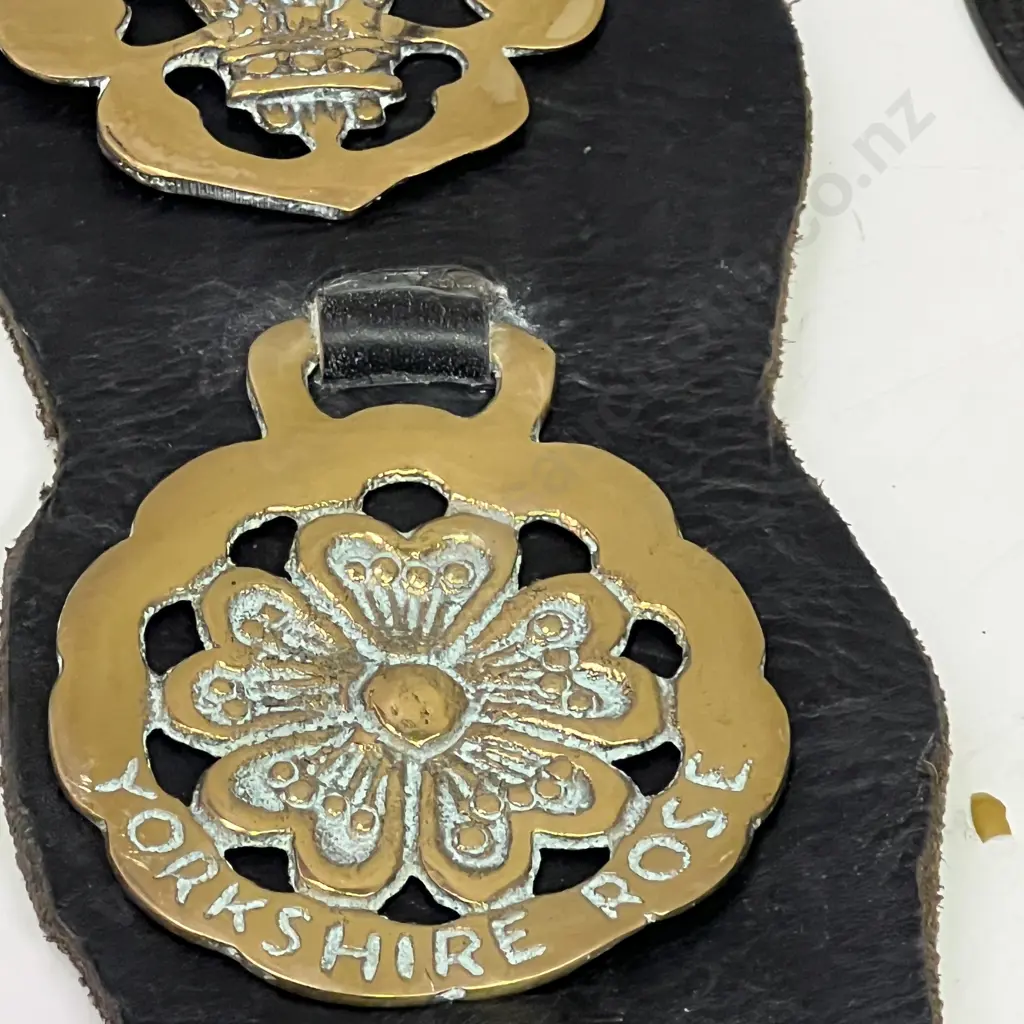 Vintage Horse Brass and Leather Straps Image 1++