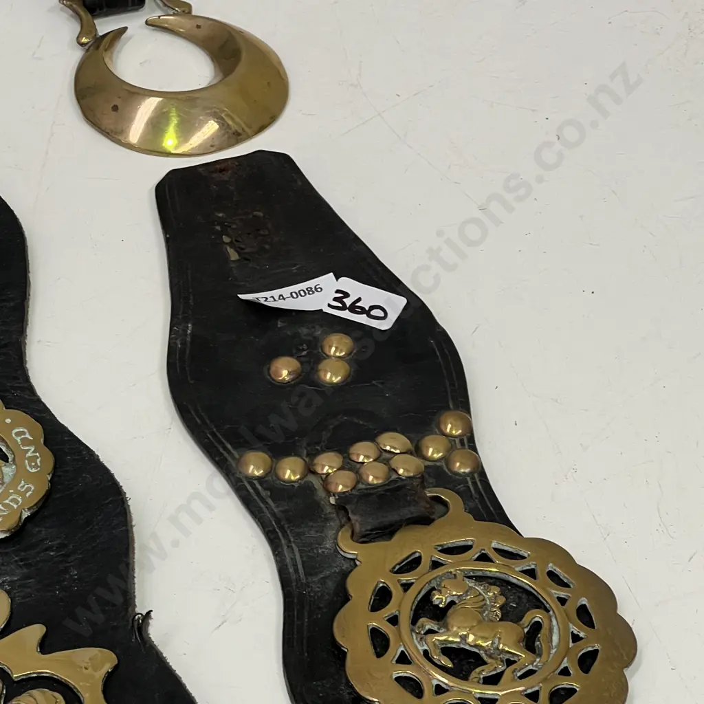 Vintage Horse Brass and Leather Straps Image 1++