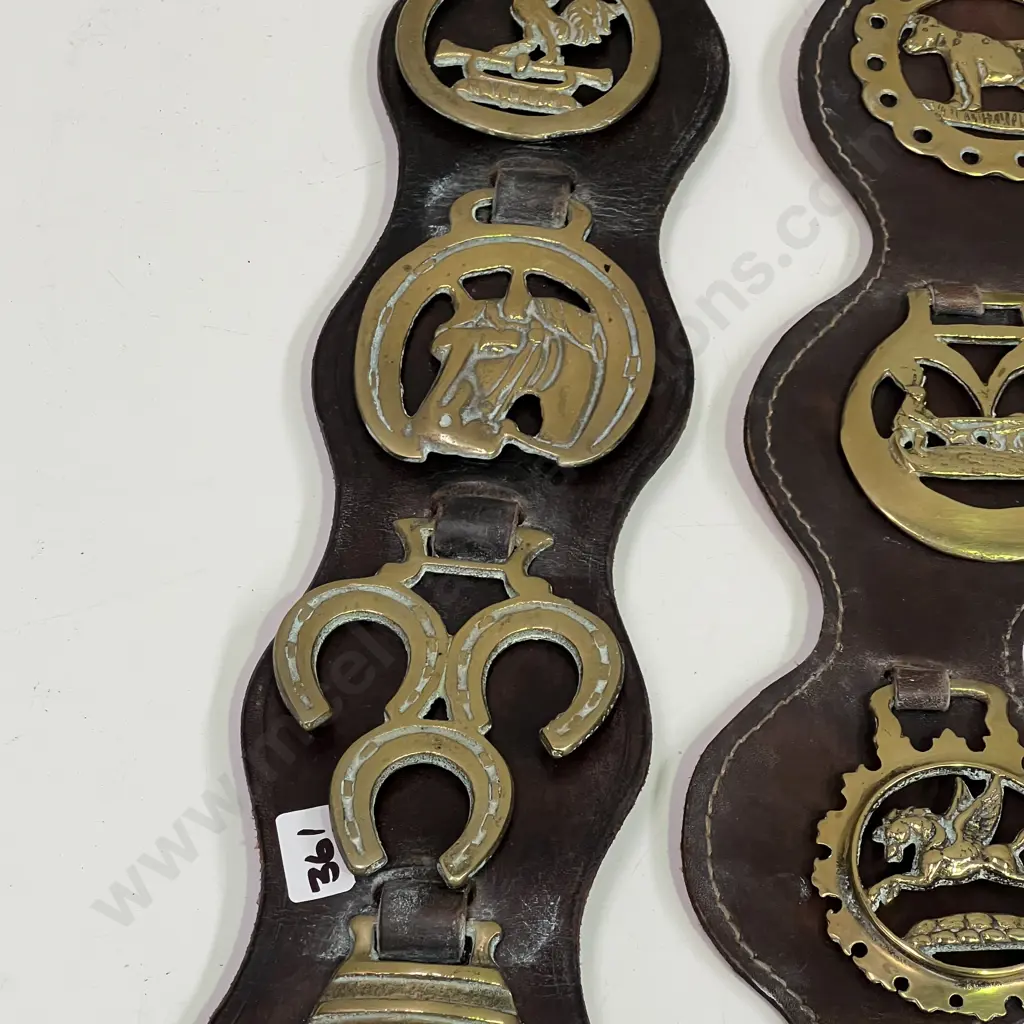 Vintage Horse Brass and Leather Straps Image 1++