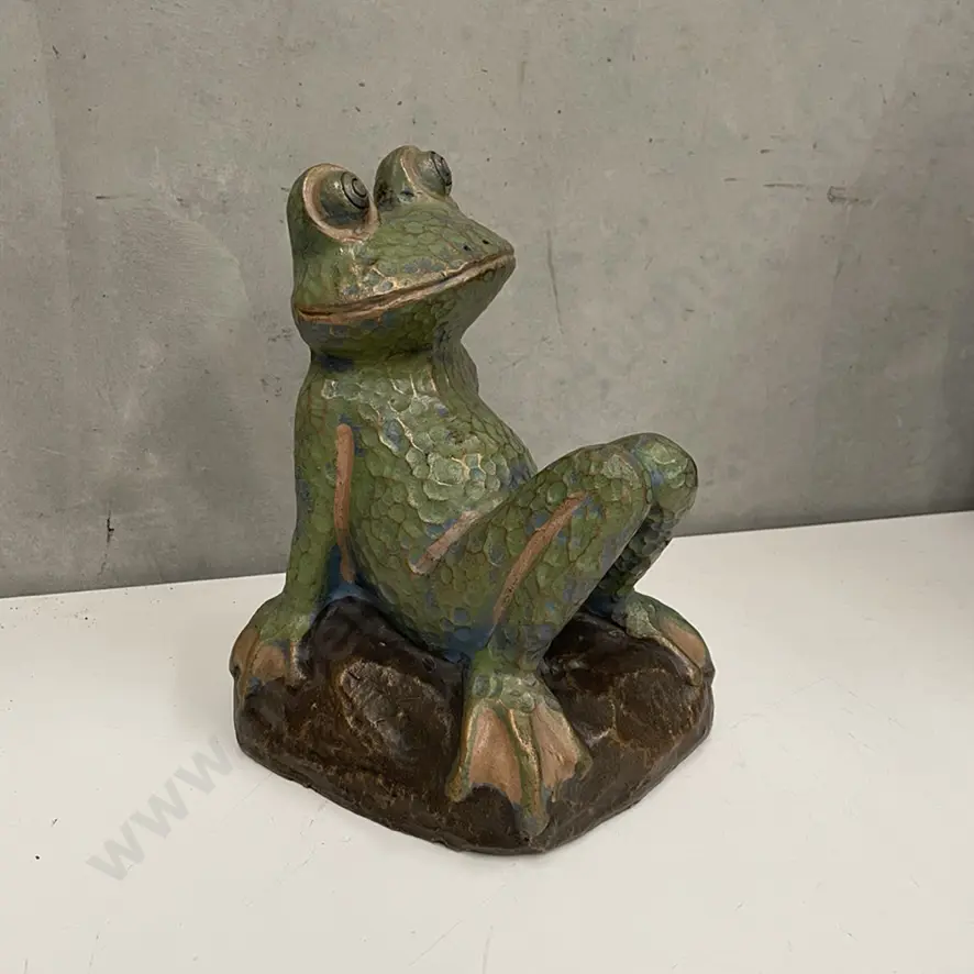 Terracotta Frog garden ornament H28cm Image 1++