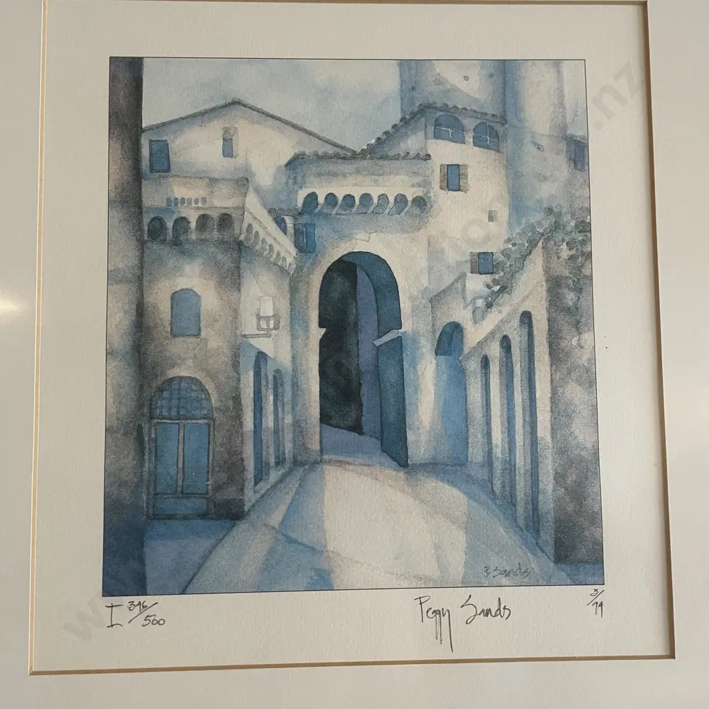 Gilded Framed Limited Edition Signed Peggy Sands Artwork. 50 x 53cm Image 1++