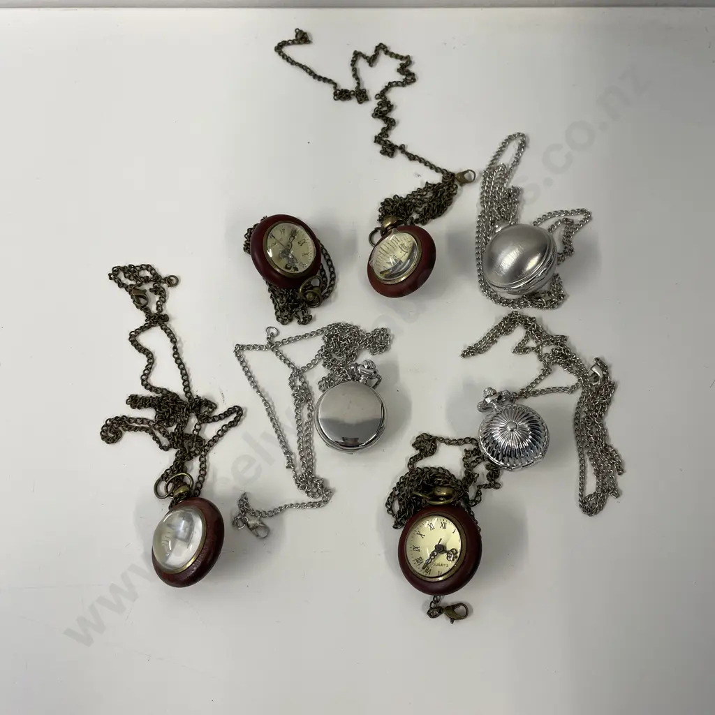 Selection of Pocket Watch Pendant Necklaces Image 1++