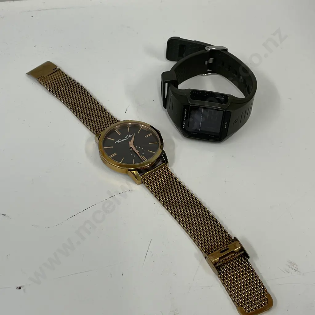 Thomas Sabo Gold Watch with Black Ripcurl Digital Watch Image 1++