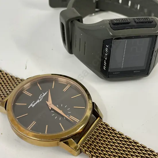 Thomas Sabo Gold Watch with Black Ripcurl Digital Watch