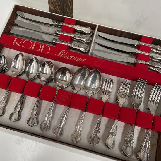 Vintage Boxed 50 piece Rodd Cutlery Set