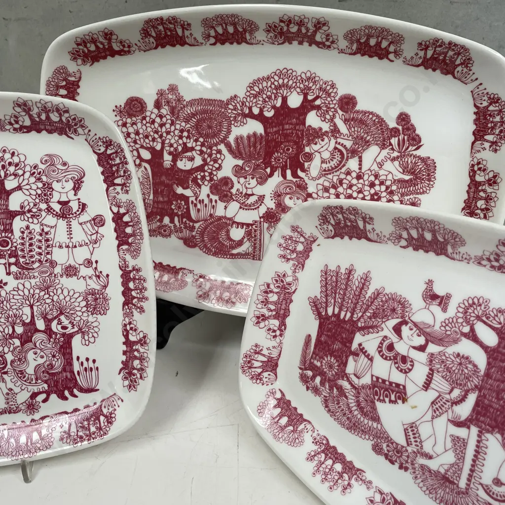 Mid Century Turi Design "Arden" platters. Made in Norway. Image 1++
