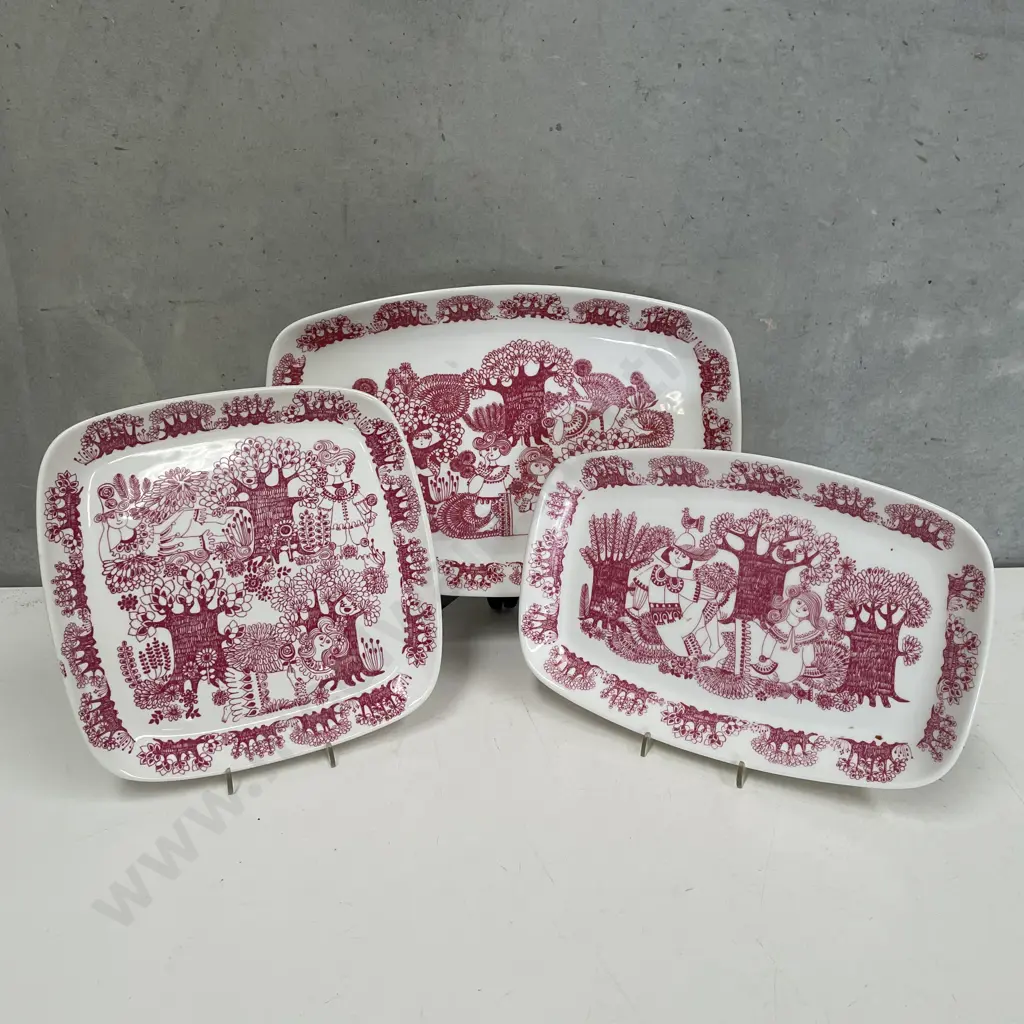 Mid Century Turi Design "Arden" platters. Made in Norway. Image 1++