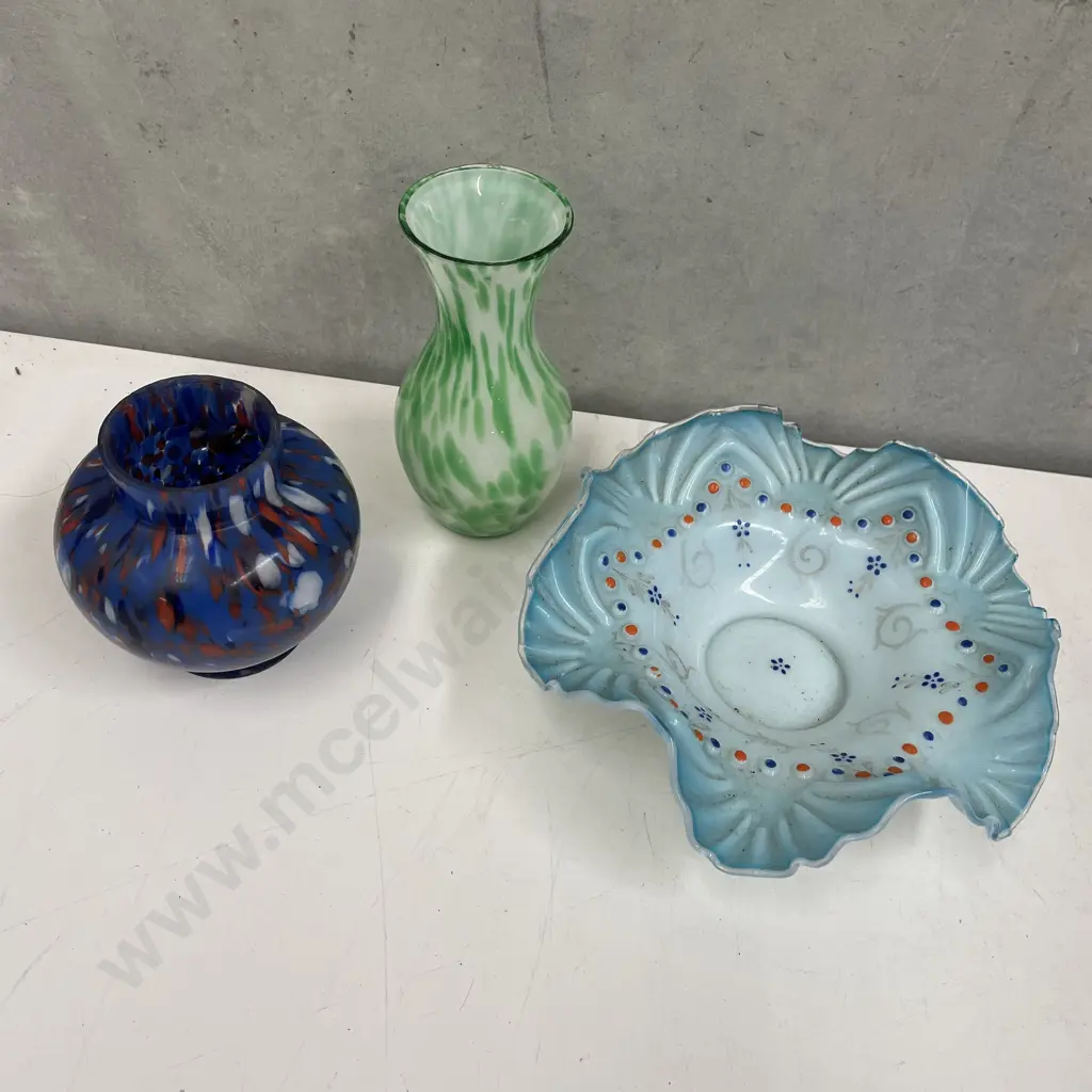 Vintage Art Glass Items x 3 Image 1++