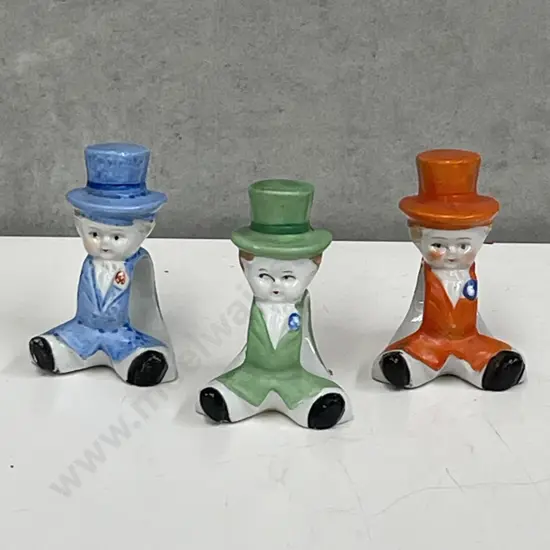 3  x Vintage Handpainted Serviette Rings