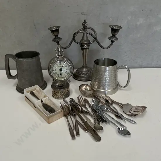 Assorted Silverware and Pewter