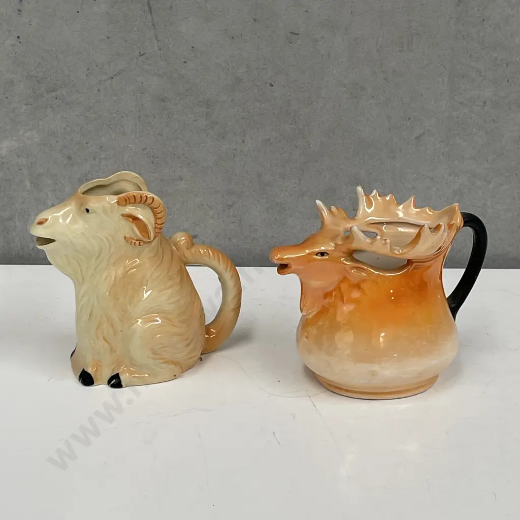 2 x Vintage Figural Jugs: One Marked Image 1++