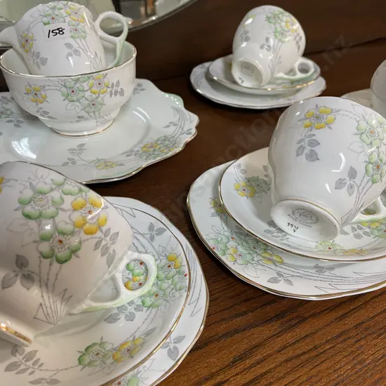 Vintage Royal Stafford 21 piece Handpainted Teaset