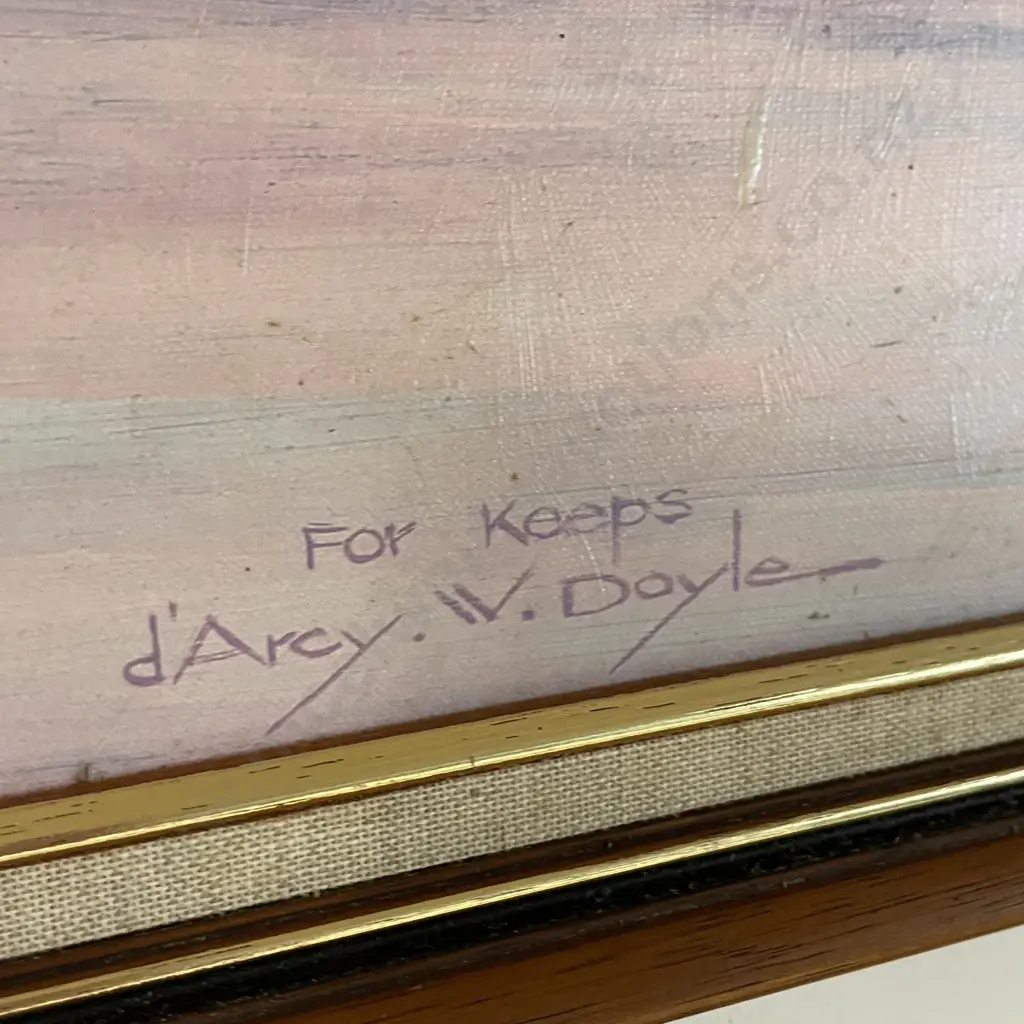 Framed Artwork. D'Arcy W. Doyle. "For Keeps" 85 x 80cm Image 1++