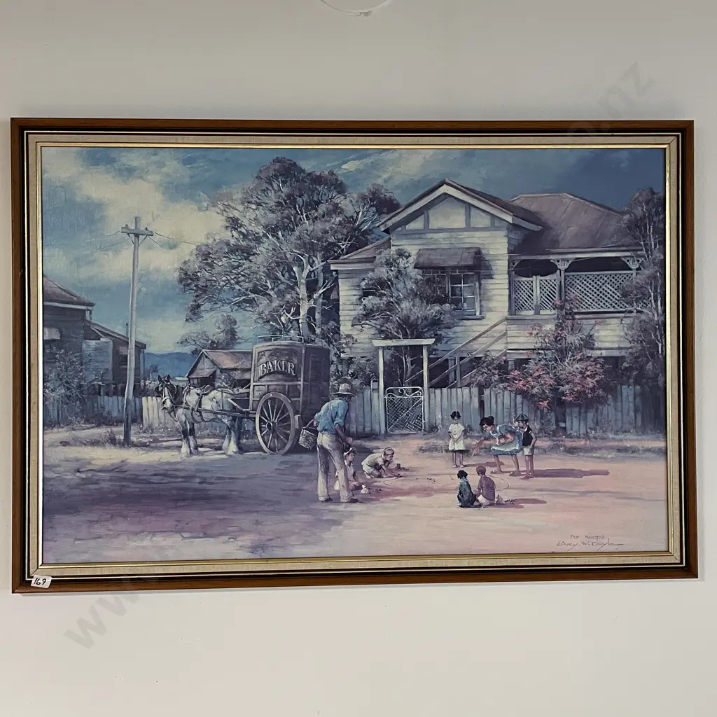 Framed Artwork. D'Arcy W. Doyle. "For Keeps" 85 x 80cm Image 1++